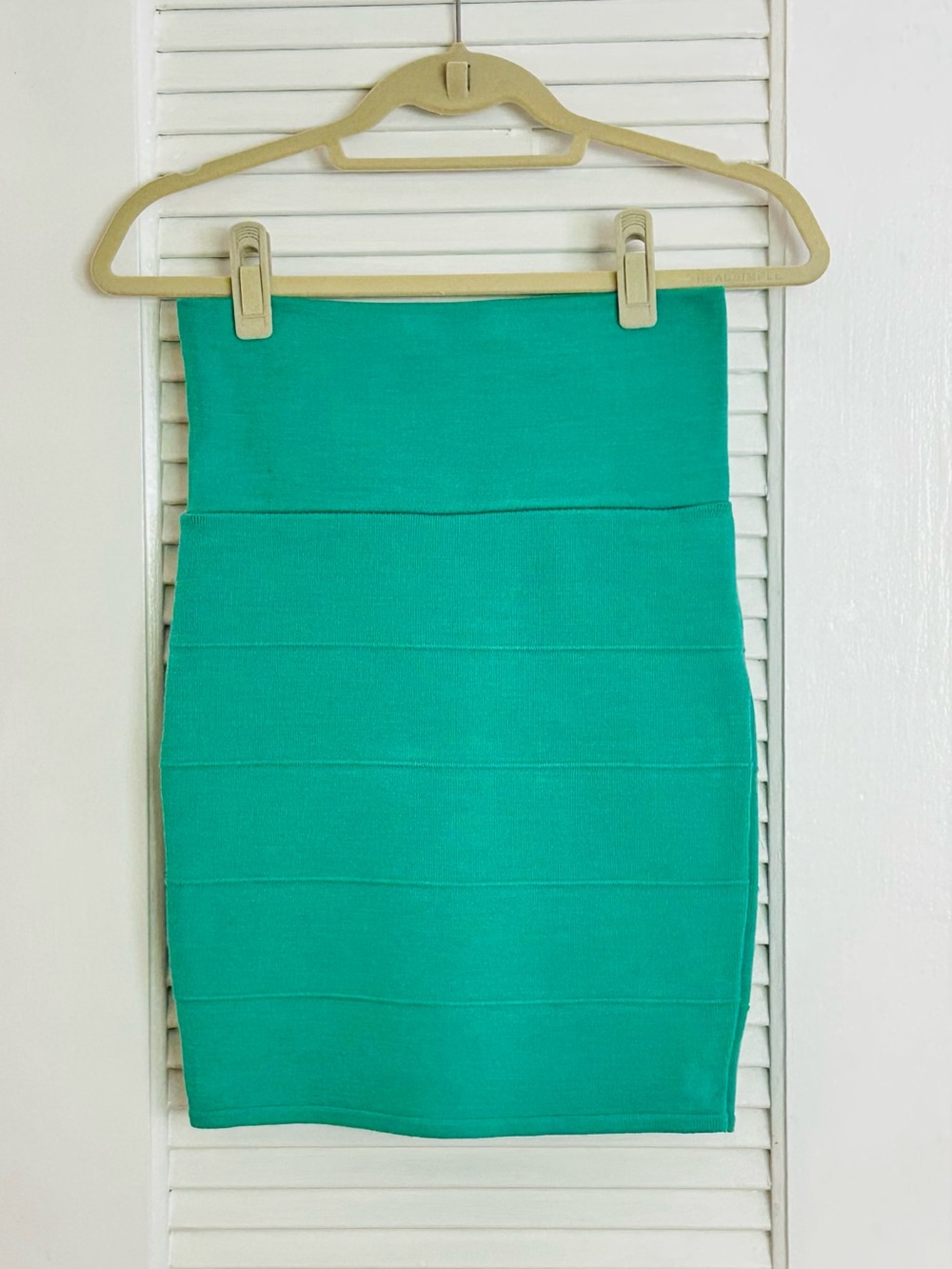 Forever 21 Teal High-Waist Bandage Pencil Skirt